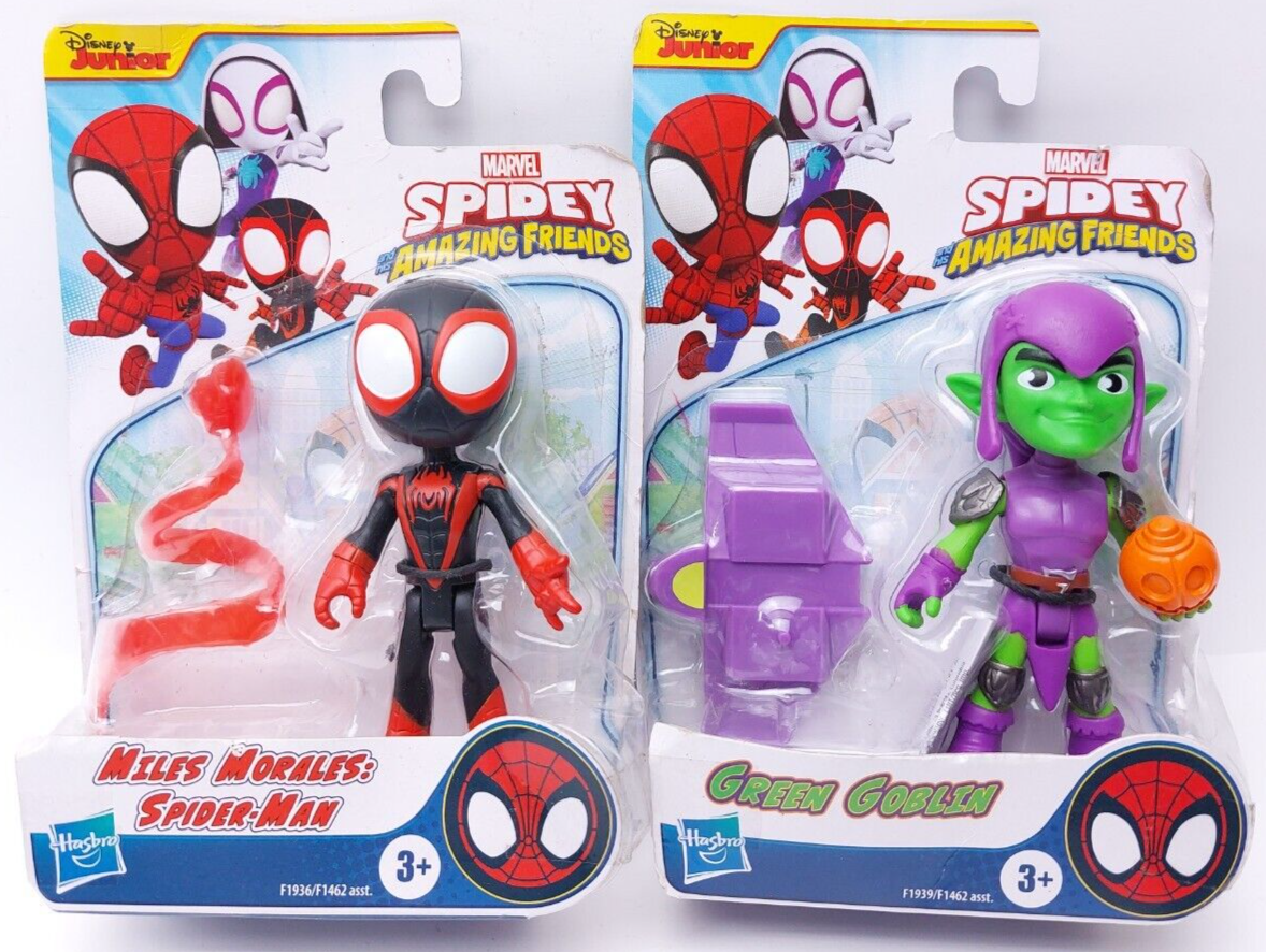 Marvel Spidey & His Amazing Friends Miles Morales + Green Goblin Action ...