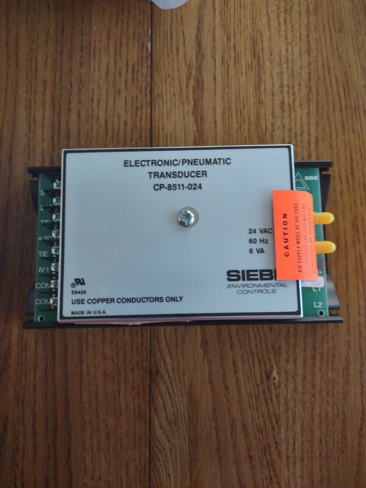 Siebe Environmental Controls ElectronicPneumatic Transducer 24V 50/60