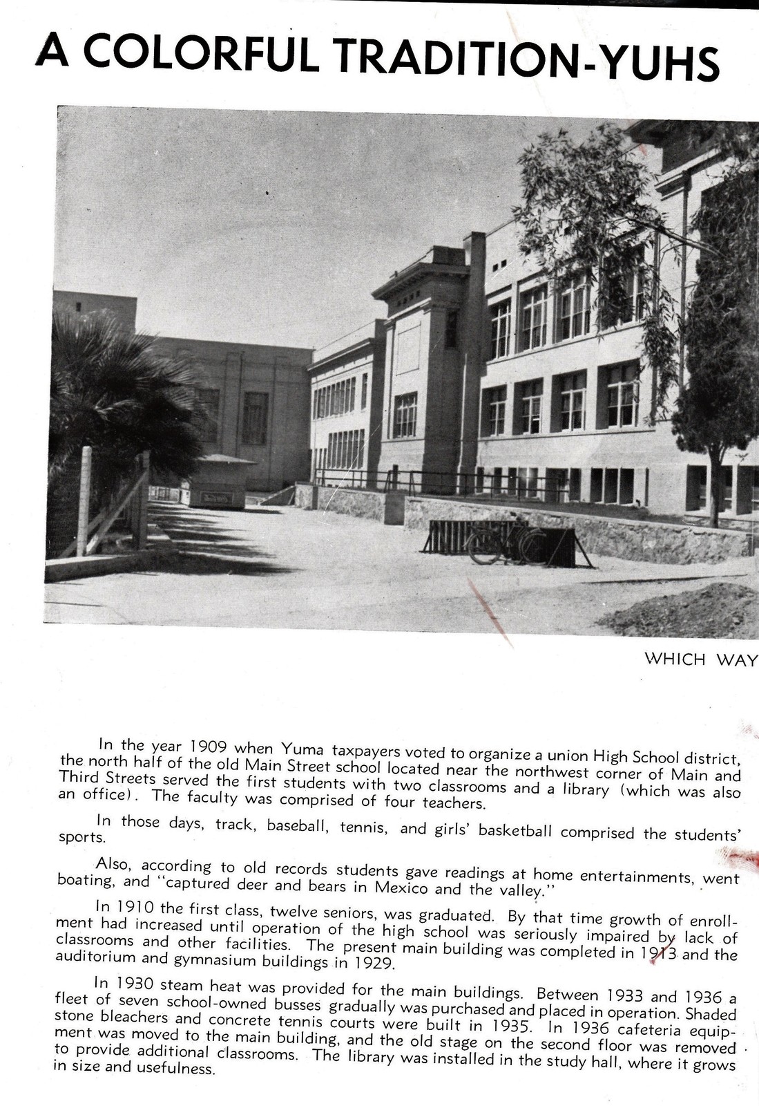 1942 Yuma High School Yearbook, El Saguraro, Yuma, Arizona Elementary