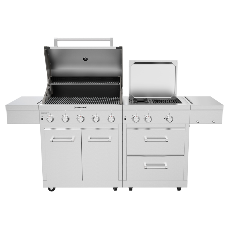 304 Stainless Steel Outdoor 8 Burner Grill w Grill Cover Model 720