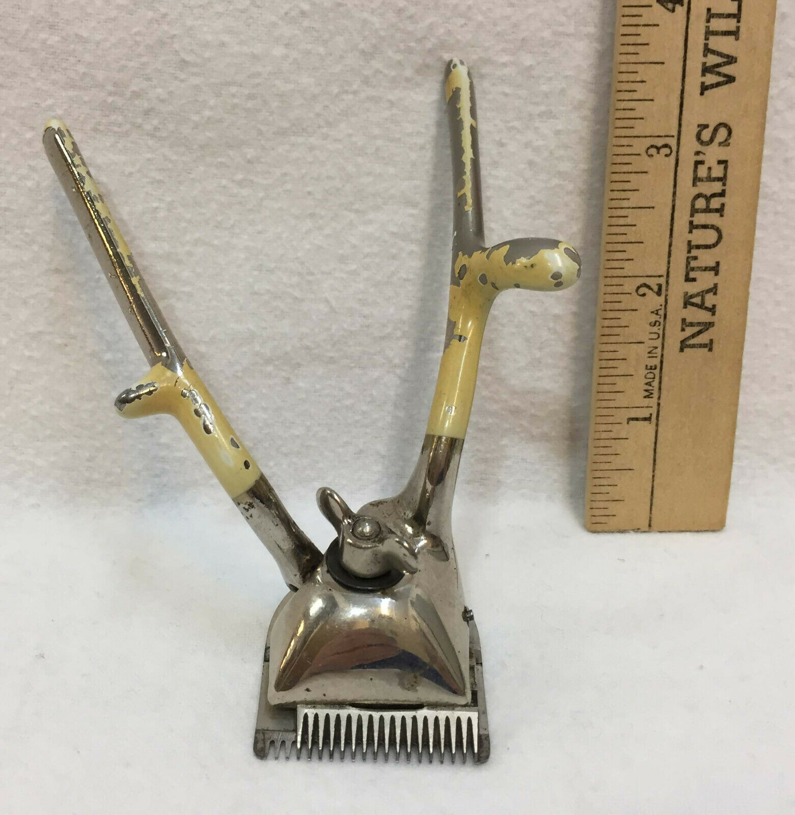 Vintage Hair Clippers Stainless Steel Hand Held Adjustable Tension Other