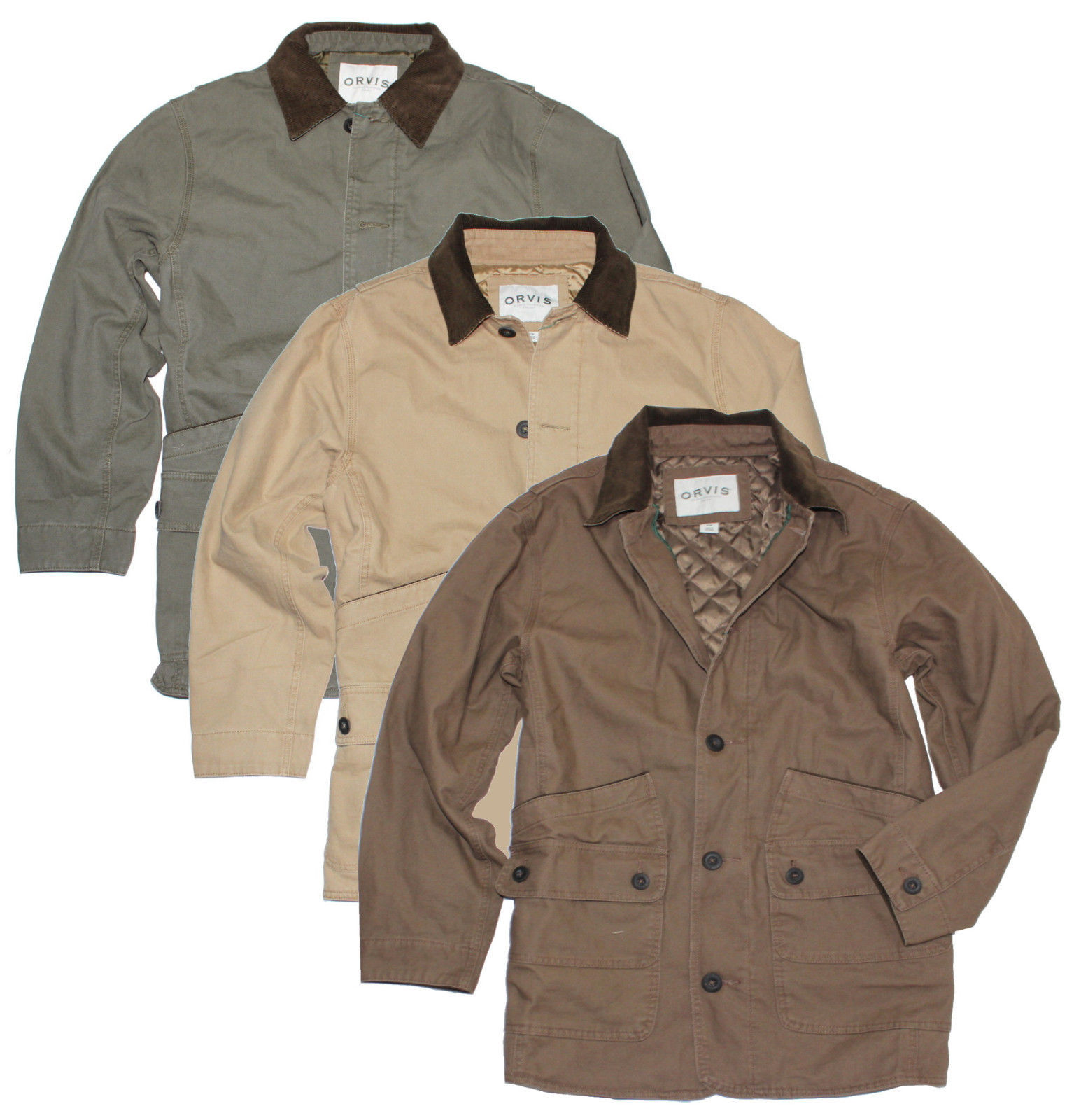 Image of Orvis Men's Corduroy Collar Cotton Barn Jacket