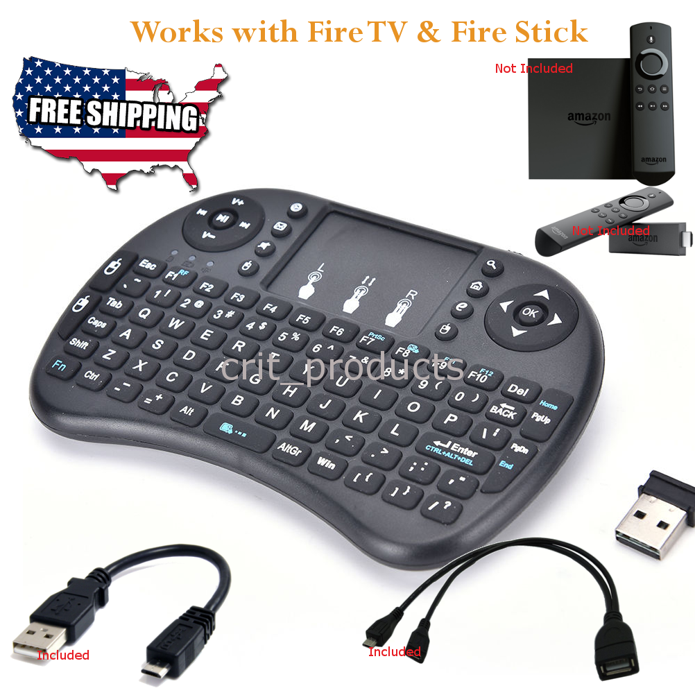 FIRE TV, FIRE STICK Ready Backlit Wireless Mini Keyboard w/Backlight