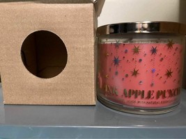 Bath & Body Works Pink Apple Punch 3-Wick Scented Candle Jar 14.5oz BBW - $19.79
