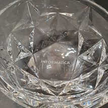 Vintage Tiffany Glass Bowl, Star Design, Cut Lead Crystal 8" Signed, Informatica image 6