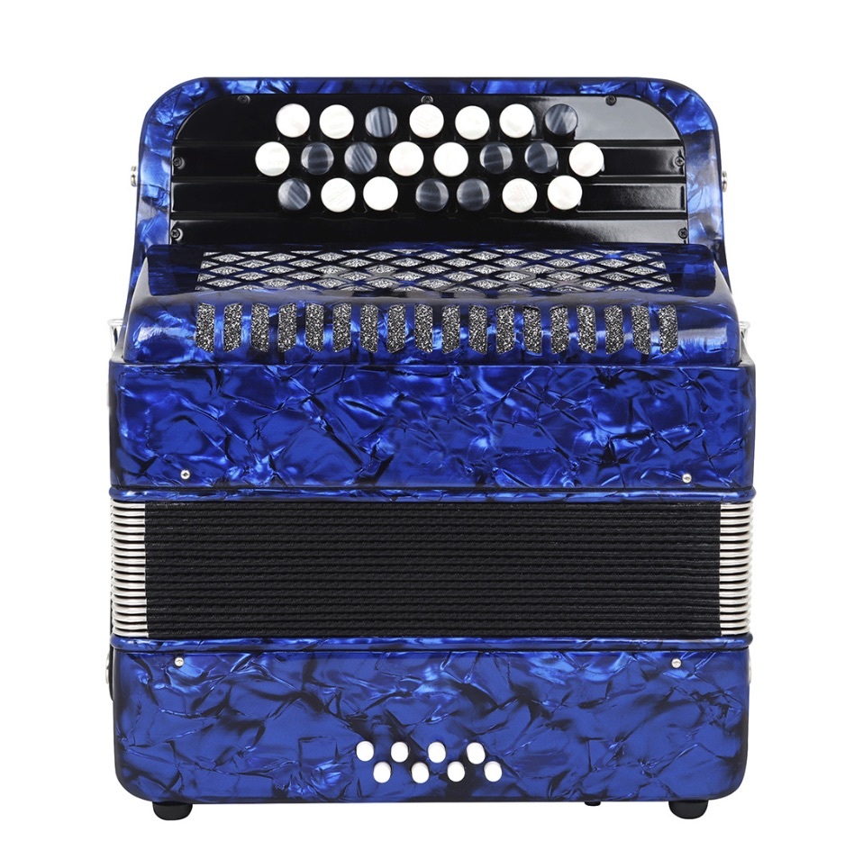 Bayan accordion 22 keys 8 bass Navy blue Professional Button Accordion