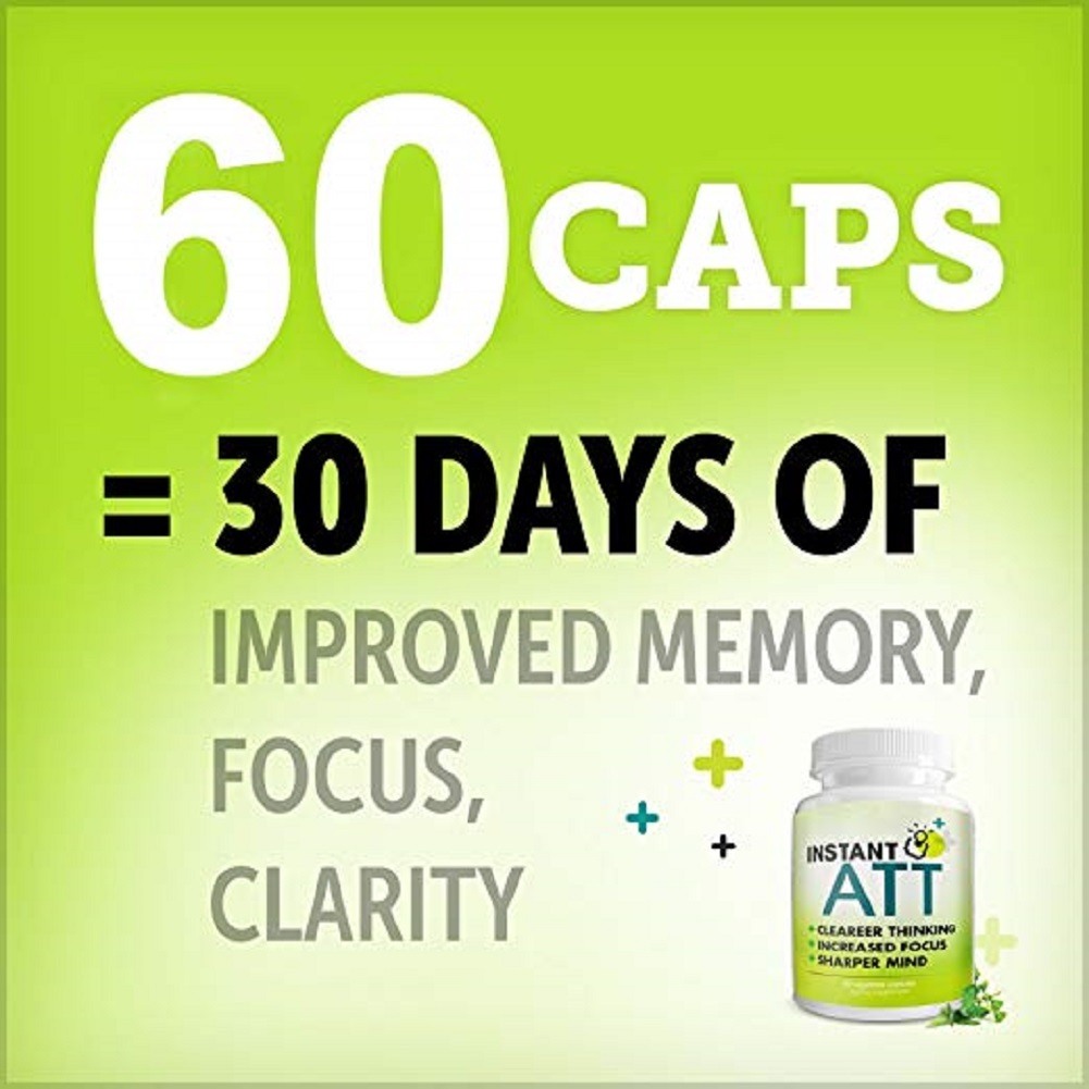 InstantATT Complete AllNatural Pure Brain, Focus, Memory Supplement