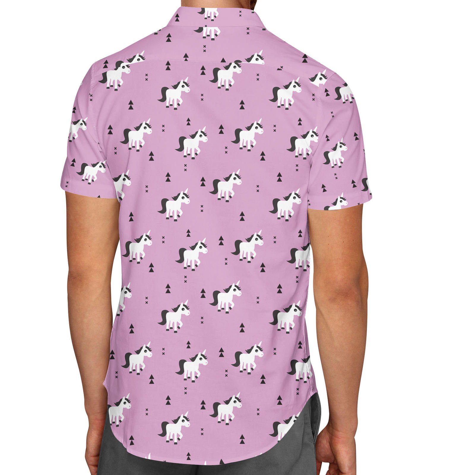 unicorn button down shirt