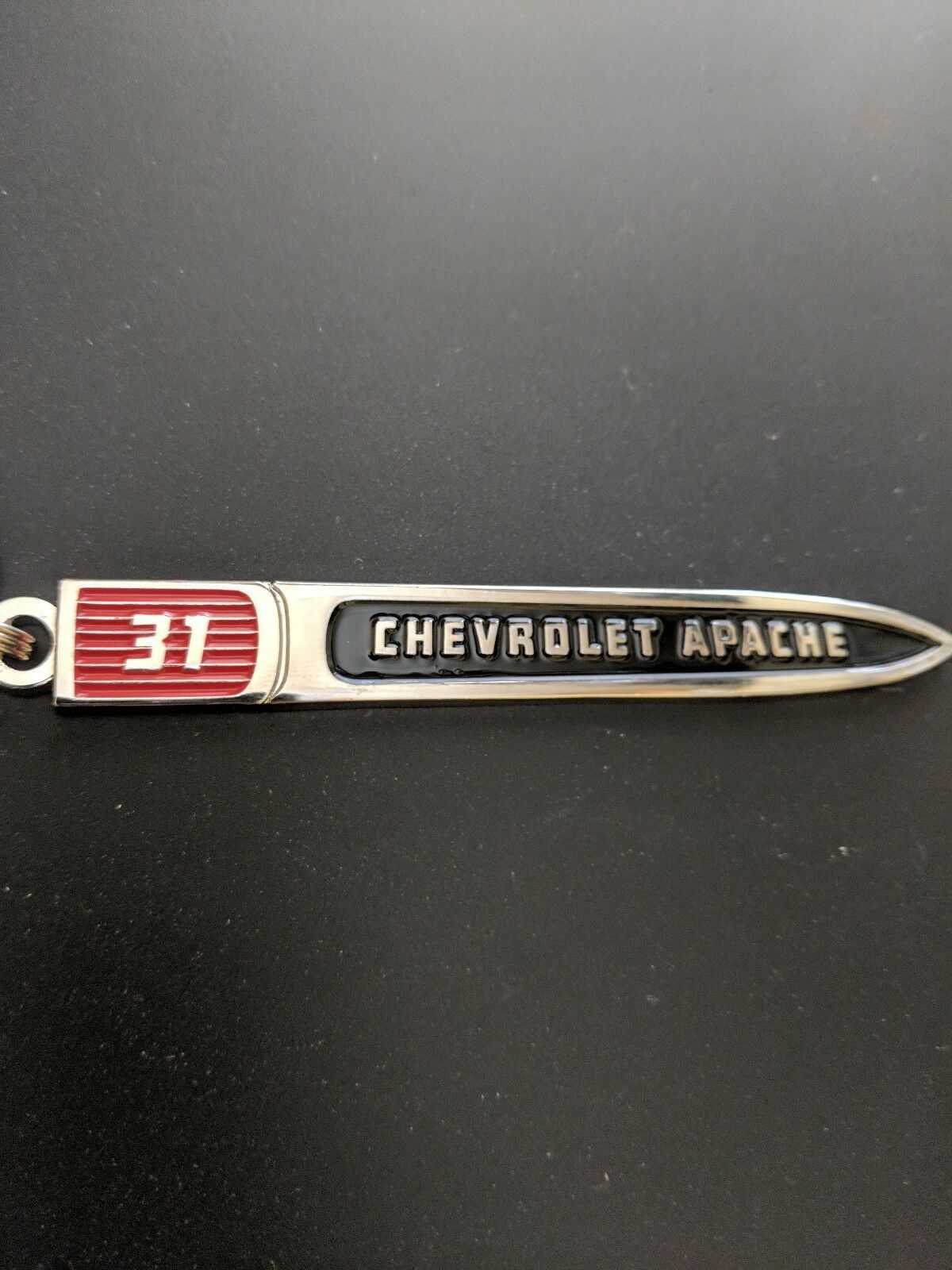 F1 Chevy Apache 31 Series Fender Emblem Keychain 