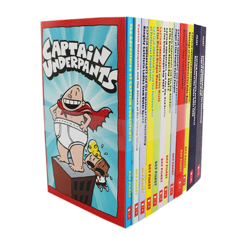 By Dav Pilkey Captain Underpants 11 books Box Set Collection [Hardcover ...