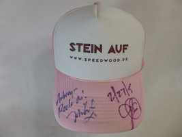 LOST AND FOUND Stein Auf Autographed Trucker Mesh Hat Snap Back Pink Adjustable - $31.67