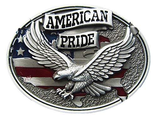 Men Belt Buckle New Oval Western American Pride Fly Eagle Vintage Belt Buckle