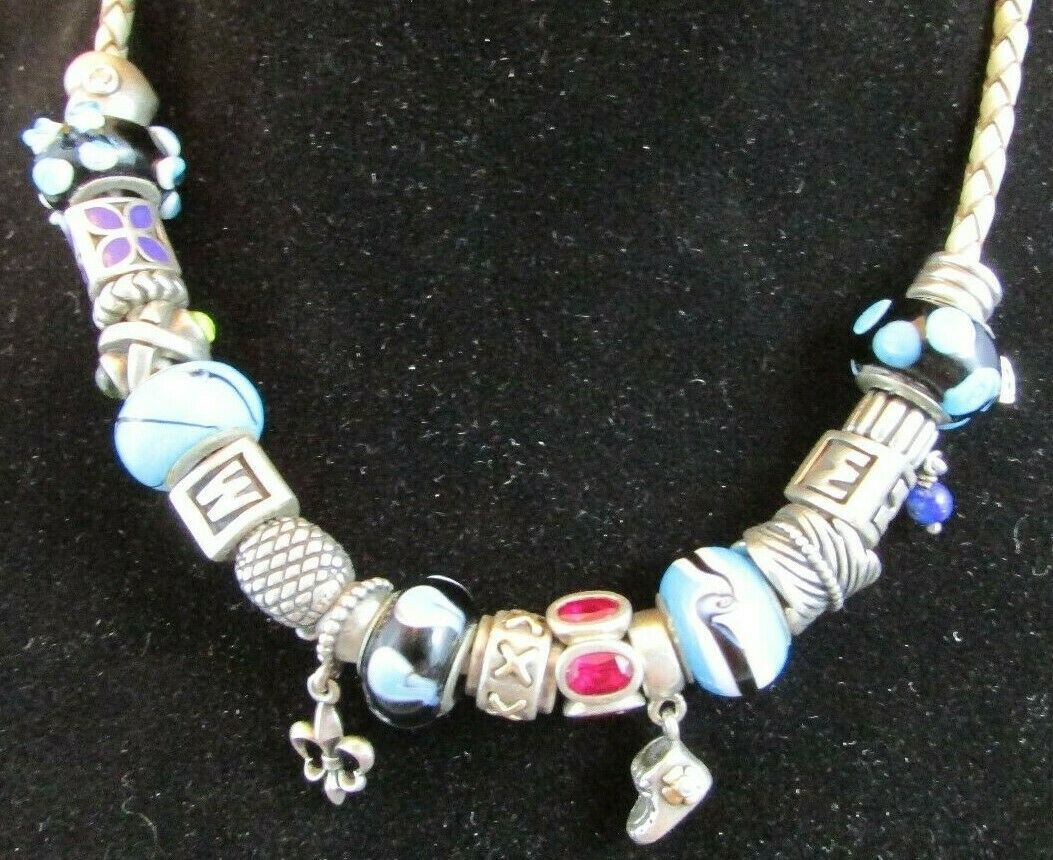 Primary image for Pandora Lot 925 ALE 19 Beads Dangle, Jems, & 1 Necklace 100% Authentic