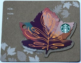 Starbucks Austria 2017 Fall Autumn Leaf Card Carved New - $9.95