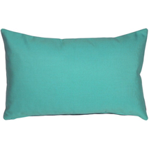 Sunbrella Aruba Turquoise 12x19 Outdoor Pillow, Complete with Pillow Insert - $52.45