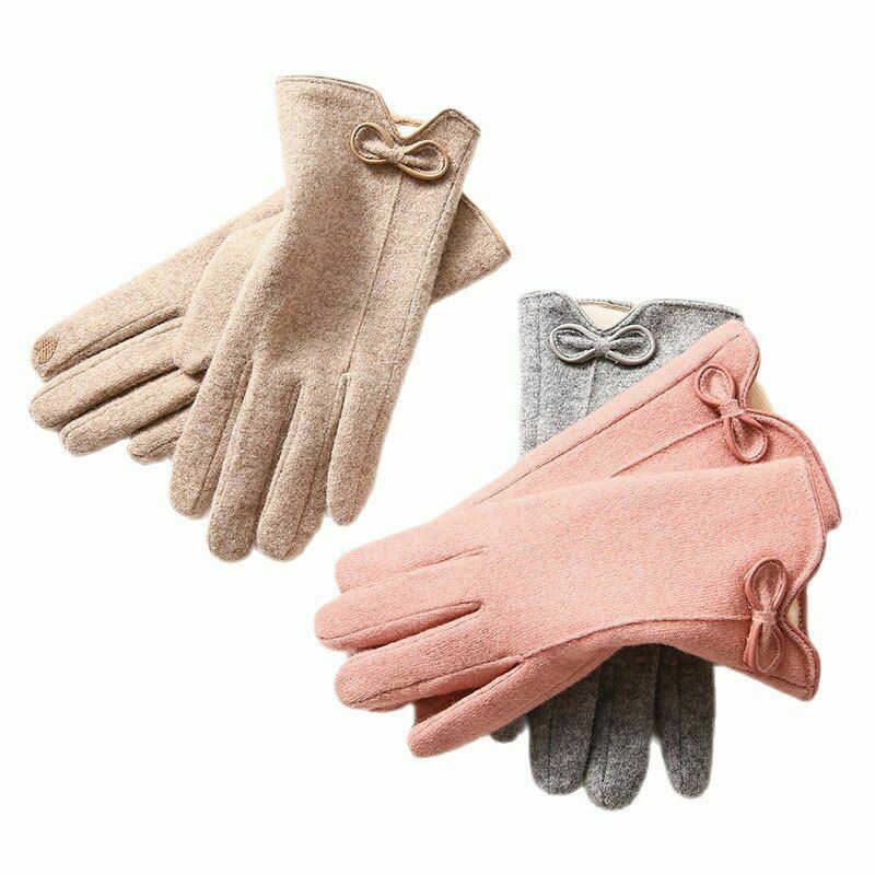 Winter Touch Screen Gloves for Women Fashion Fleece Warm Full Finger Glove