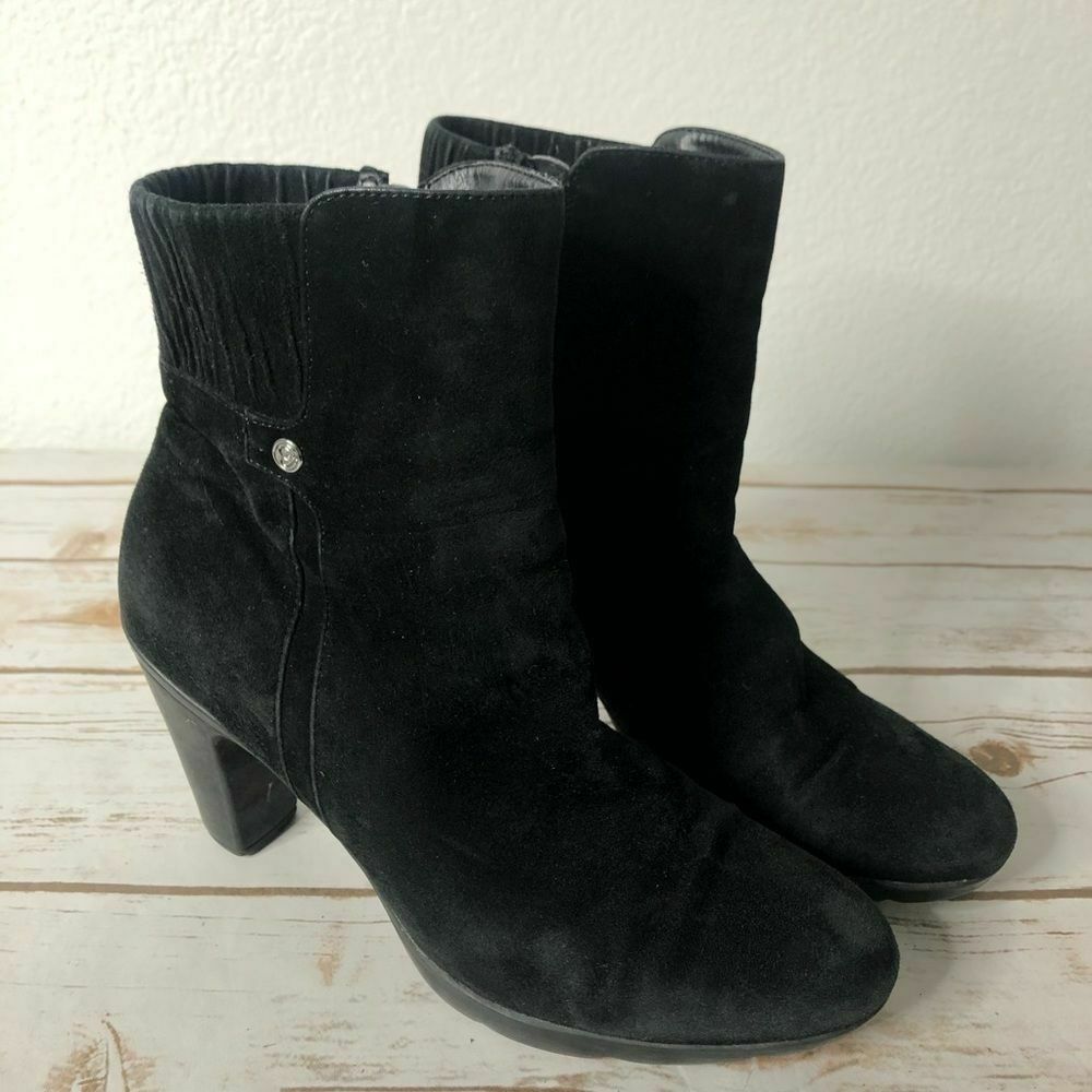 Blondo Waterproof Black Leather/Suede Boots Women's 8 Booties ...