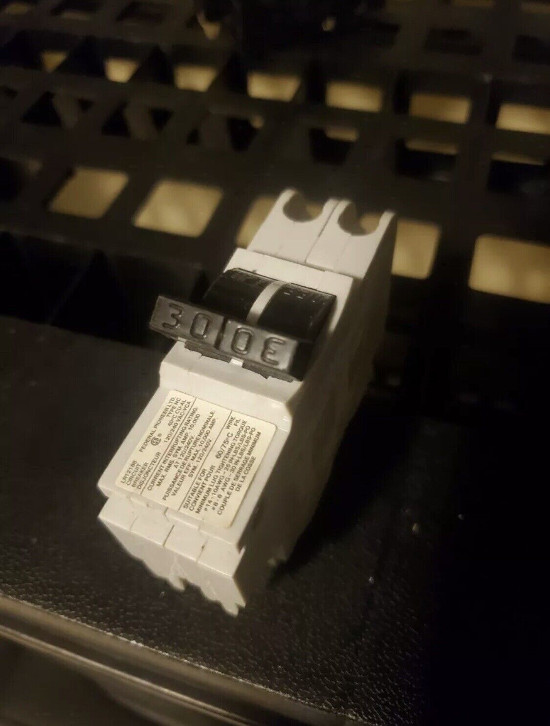 NC0230 Stablok Federal Pioneer 30 Amp Double Pole Circuit Breaker