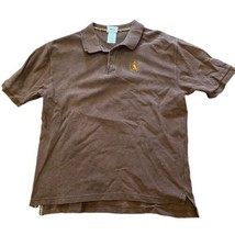 Disney World Main Street Mickey Ruffled Brown Corduroy Style Shield Polo Shirt - $28.20