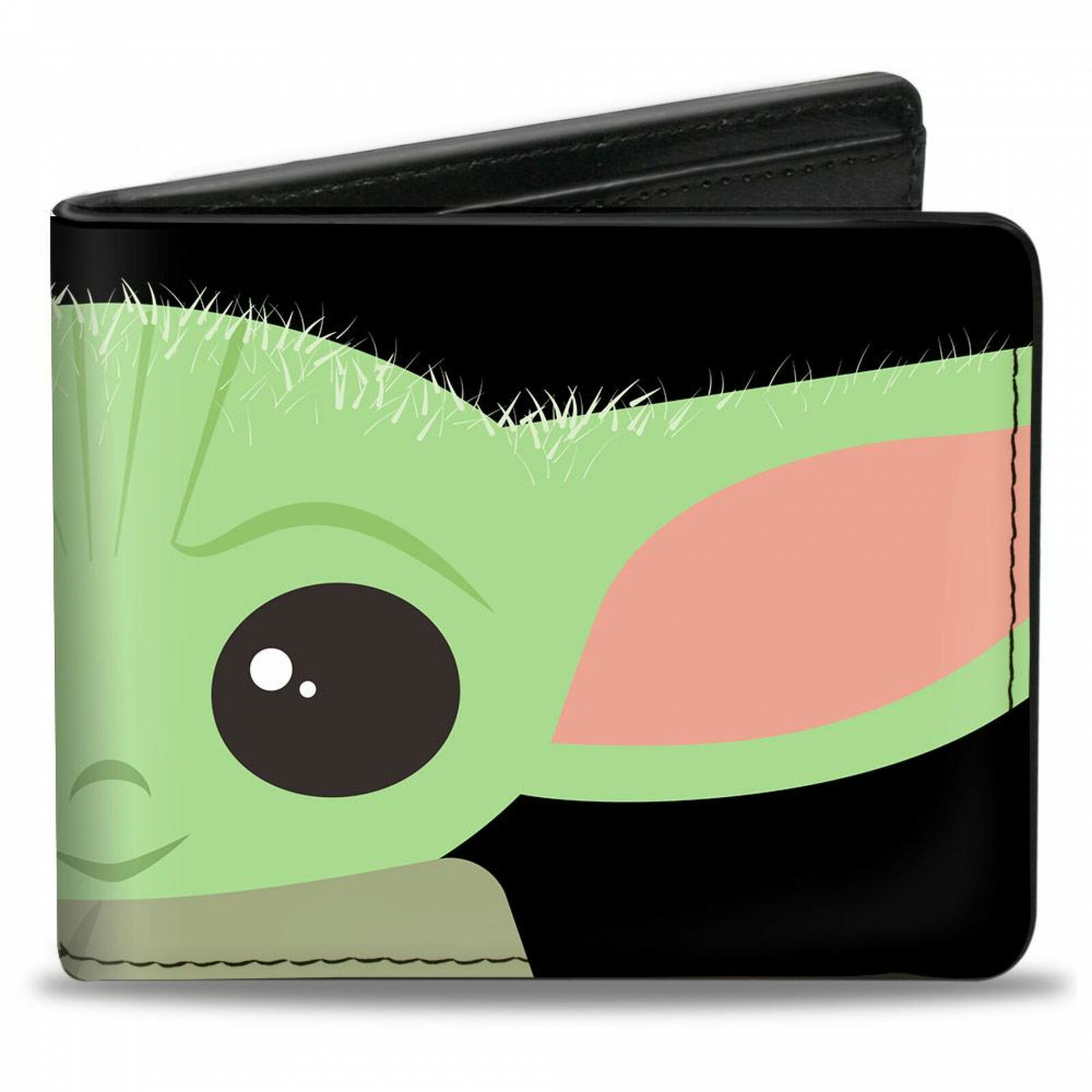 The Mandalorian Baby Yoda Chibi Vegan Leather Wallet Black Wallets