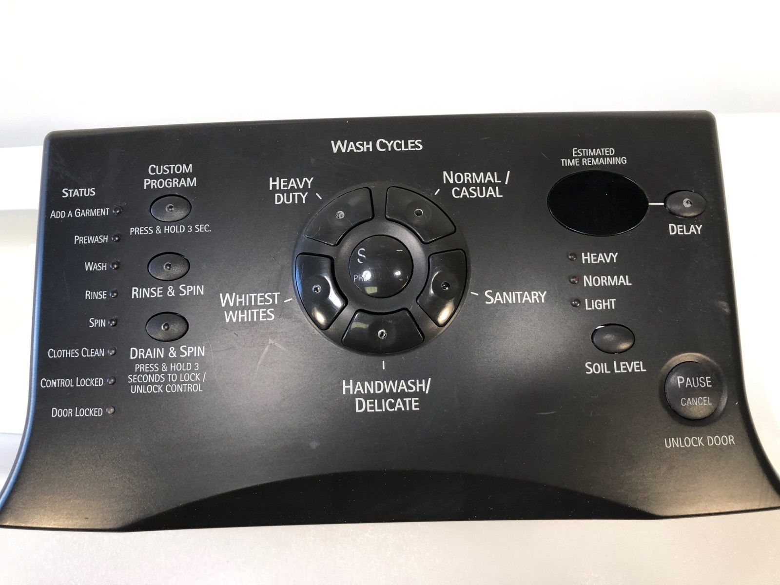 Kenmore Front Load Washer Control Panel Assembly 8182285 8182235