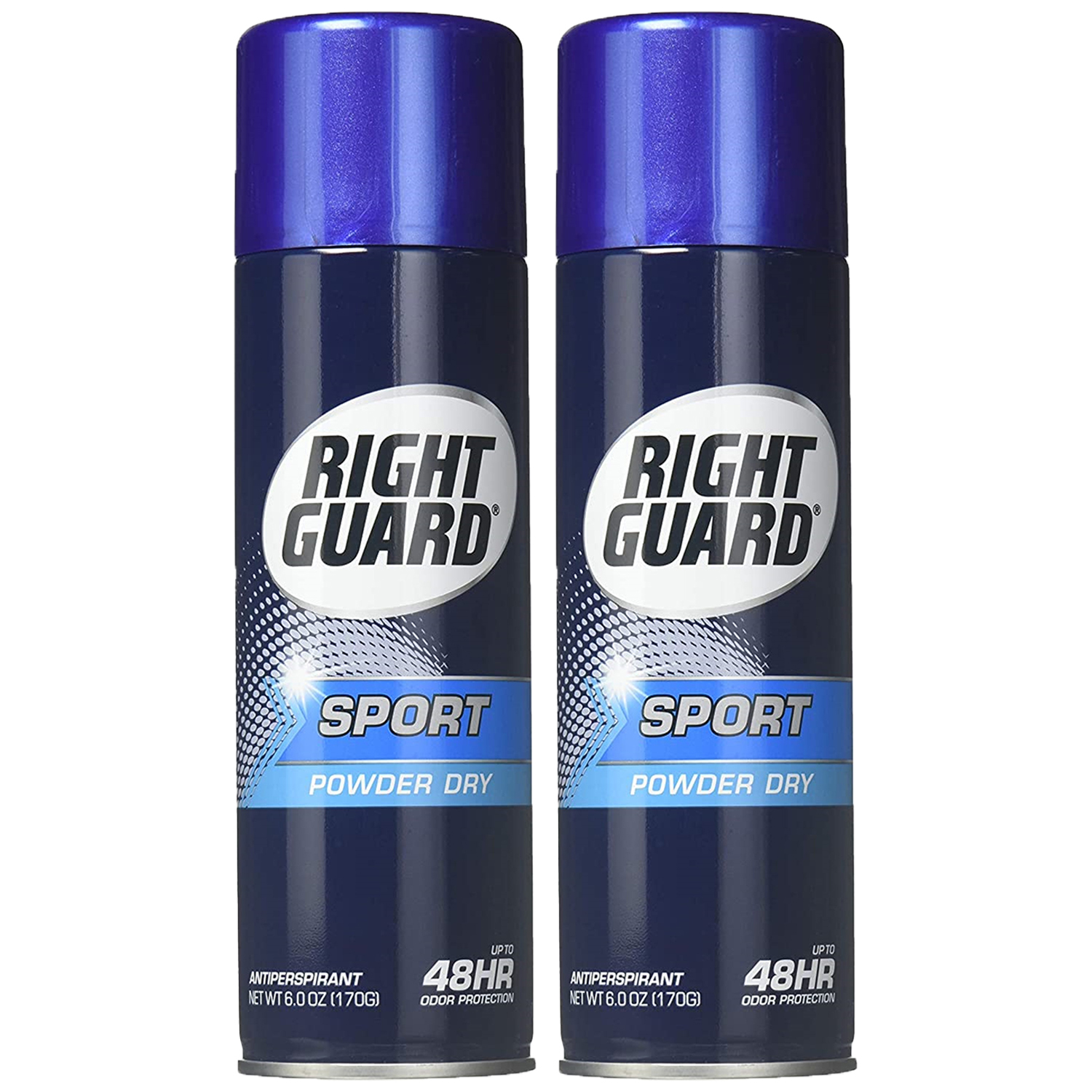 Pack of (2) New Right Guard Aerosol Sport Powder Dry Antiperspirant, 6 oz