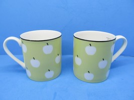 Lenox Kate Spade Wickford Orchard Accent Set Of Two 3 1/2&quot; Coffee Cups EC - $48.02