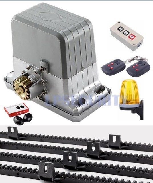 NSEE PY18009 1800KG/4000LB Rack and Pinions Automatic Slide Gate Door