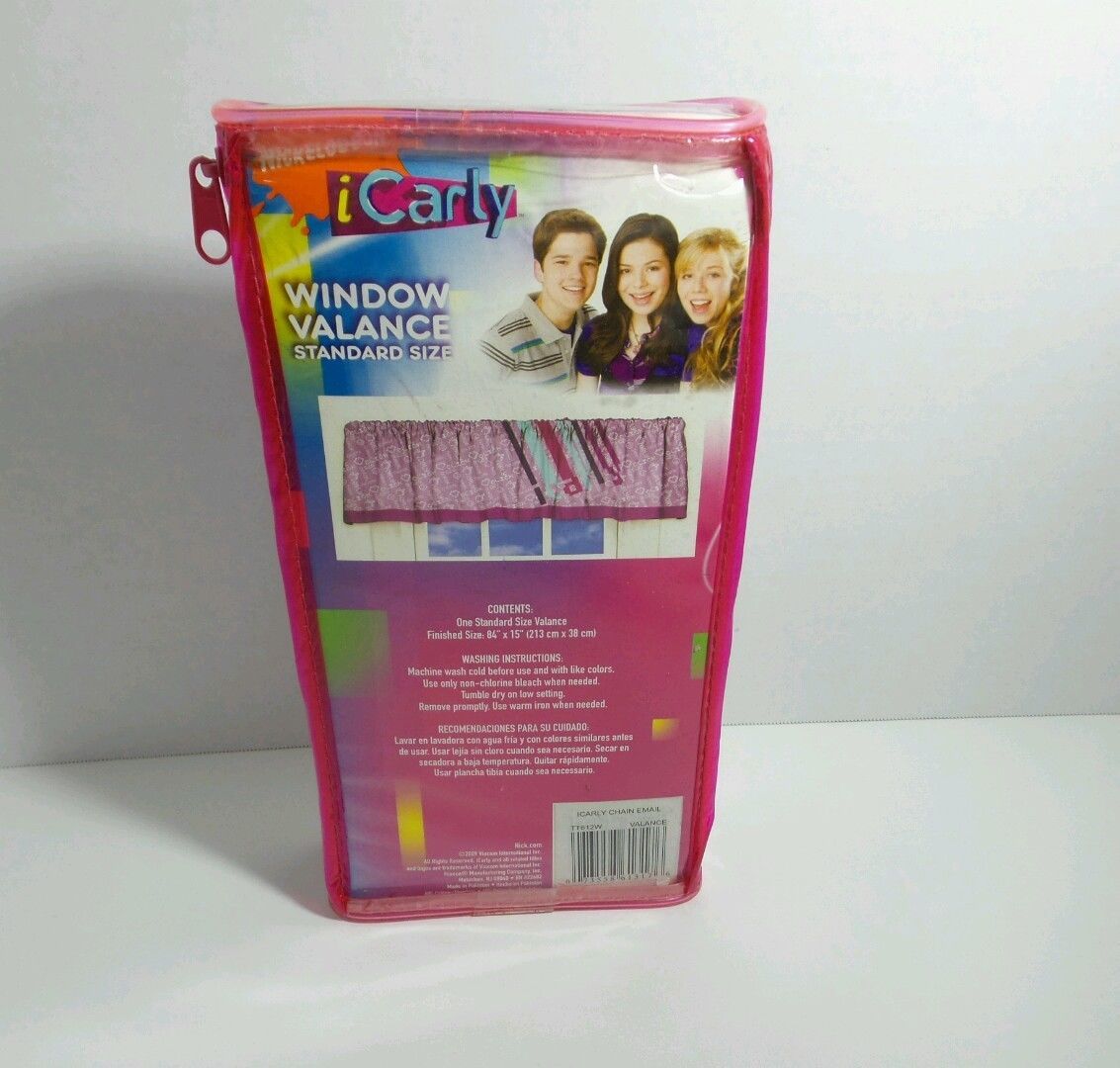 ICarly Nickelodeon ONE Standard Size Window Valance New In Package 