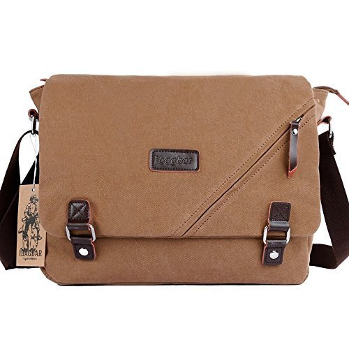 ibagbar Canvas Messenger Bag Shoulder Bag Laptop Bag Computer Bag ...