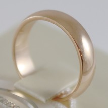 SOLID 18K YELLOW GOLD WEDDING BAND FLAT RING 6 GRAMS BY UNOAERRE MADE IN ITALY image 2