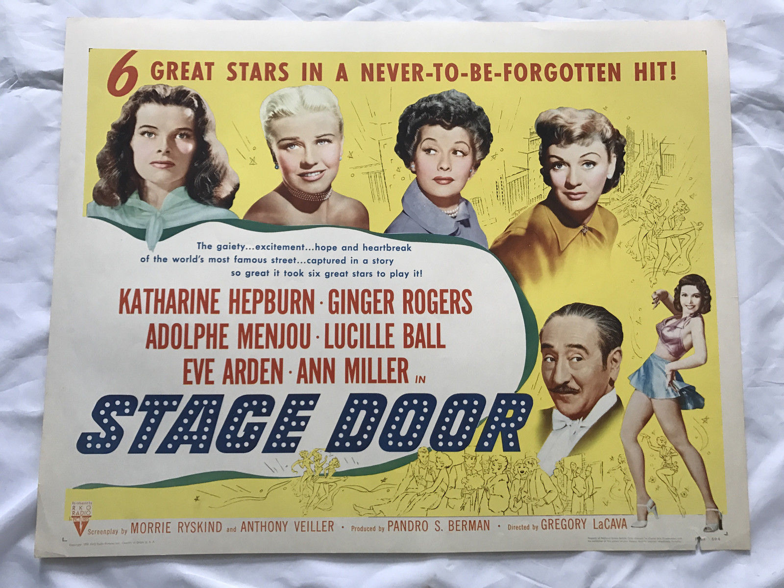 Stage Door 1953 Original Movie Poster And 10 Similar Items