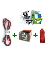 USB Cable + Car + Wall Charger for ALL Motorola Edge Phones - Type C Plu... - $13.98