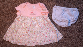 Girl's Size 9 M 6-9 Months Two Piece Peach Dolly Flower Carter's Dress & RL DC - $7.00