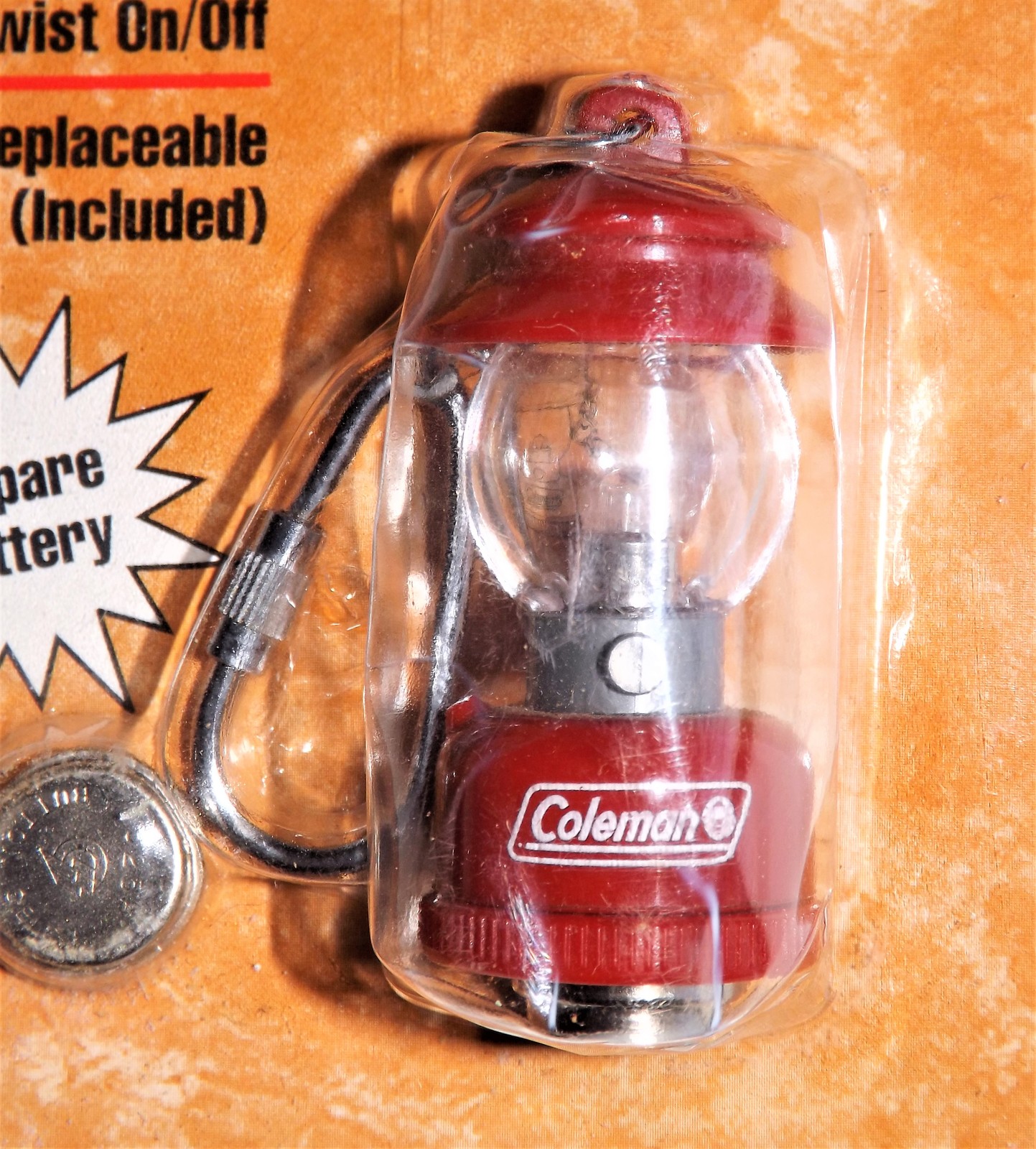 1980s/1990s Colman Red Lantern Keychain Model 5341B700 in Factory
