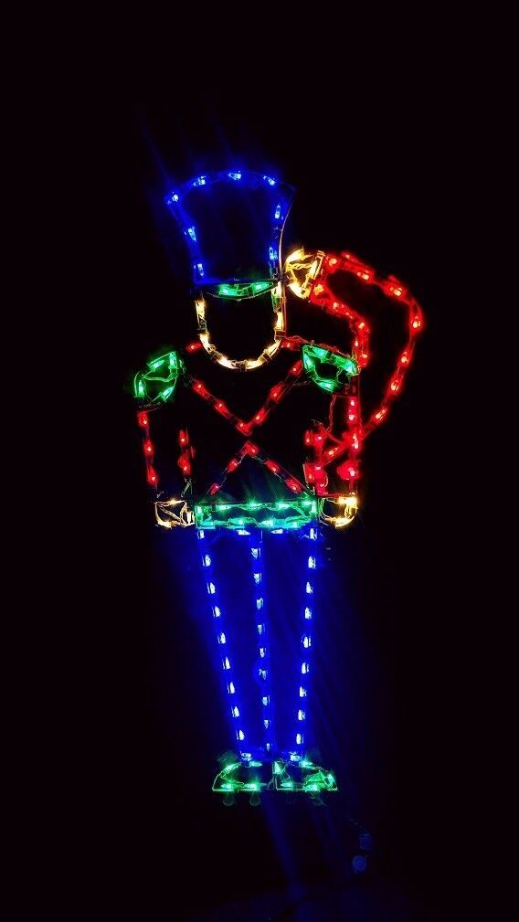 Sm Animated Saluting Toy Soldier Outdoor LED Lighted Decoration Steel