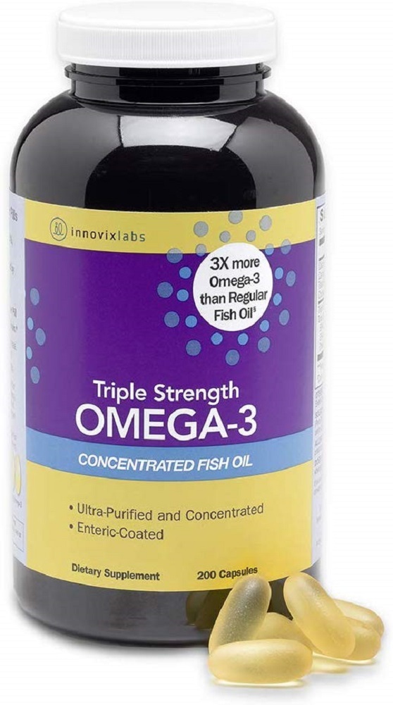 InnovixLabs Triple Strength Omega-3. Concentrated Fish Oil, 900 Mg ...