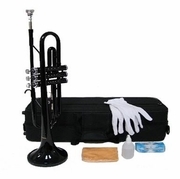 Merano B Flat BLUE/Silver Trumpet with Case+Mouth Piece+Valve Oil+Metro Tuner 