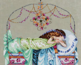 SALE COMPLETE XSTITCH KIT /"SLEEPING PRINCESS MD123/" by Mirabilia