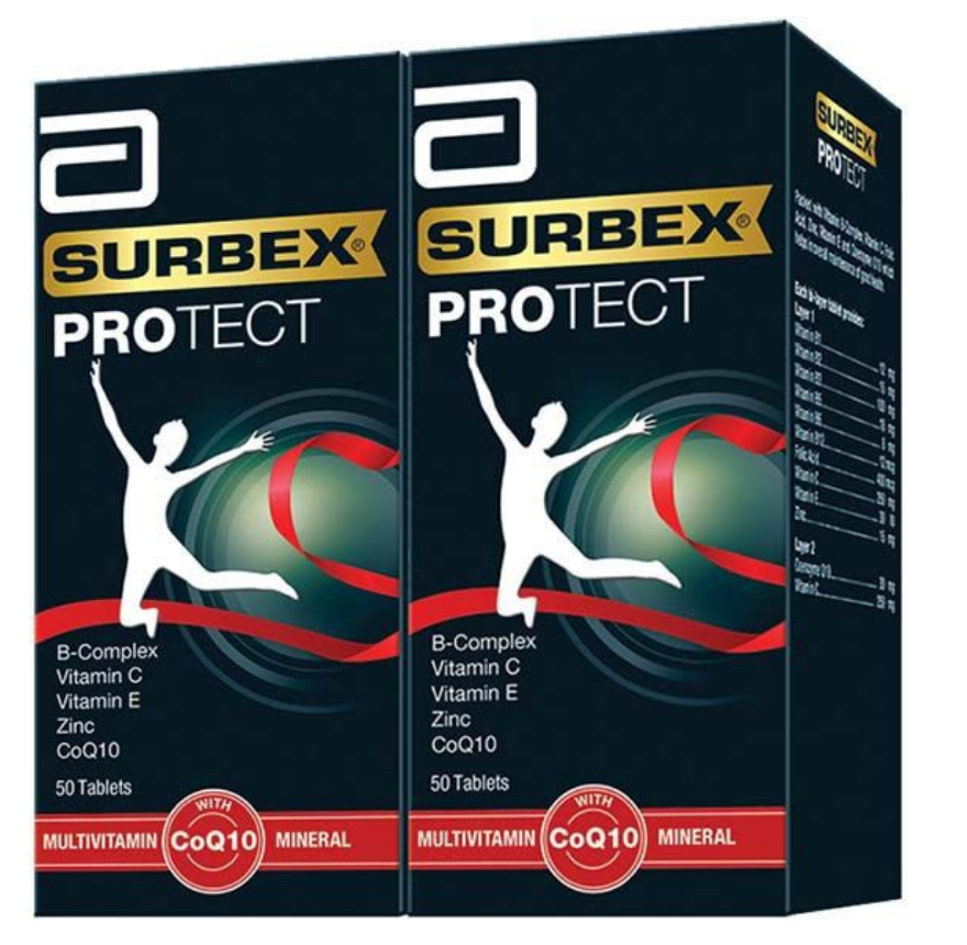 Abbot Surbex Protect With Vitamin B-Complex,Zinc & CoQ10 (50's X 2)FAST SHIPPING