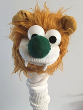D58 * Basic Custom "Lion w/ Round Green Nose" Sock Puppet * Custom Made - $5.00