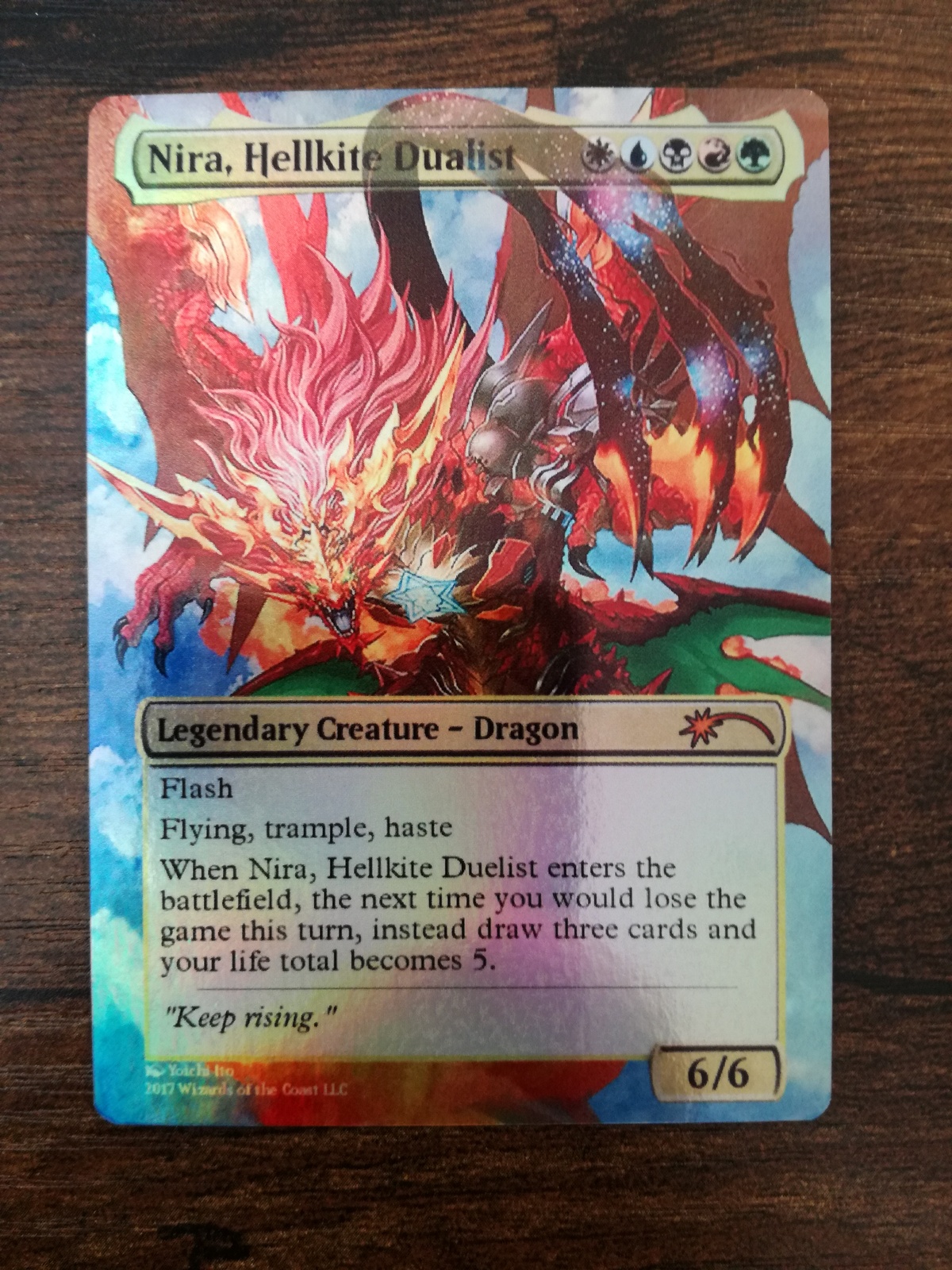 Foil Full Art Nira Hellkite Duelist Magic Alter Artwork Card MTG 
