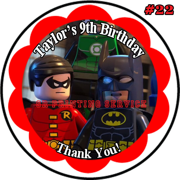 Lego The Movie Birthday Stickers 1 Sheet Round Personalized Custom Made ...