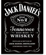 Jack Daniels Black Label Sour Mash Tennessee Whiskey Alcohol Metal Sign - $19.95