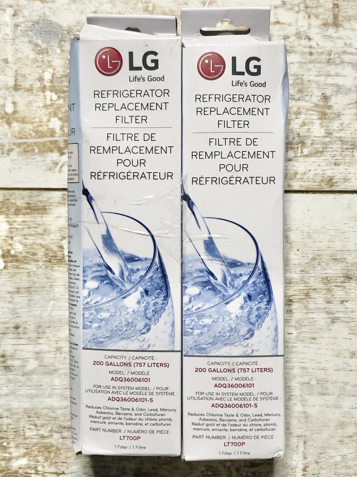 (2PACK) NEW LG Genuine OEM LT700P Water Filter ADQ36006101 469690