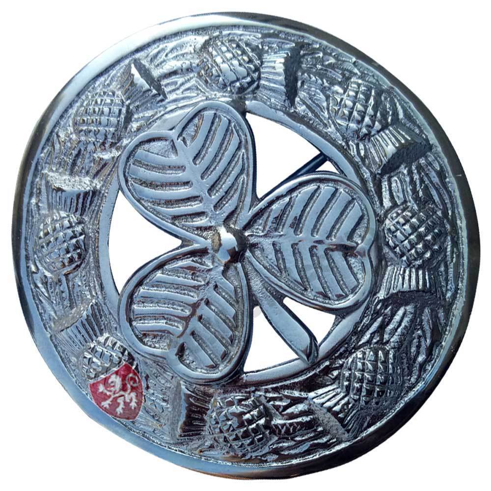 SCOTTISH HIGHLAND KILT FLY PLAID BROOCH IRISH SHAMROCK 3/'//KILT PIN 4/'/'//Kilt Pins