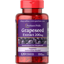 Puritan&#39;s Pride Grapeseed Extract 200 mg-120 Capsules..+ - $19.79