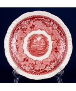 Masons Ironstone China Old Vista Pink Saucer England Red - $5.00