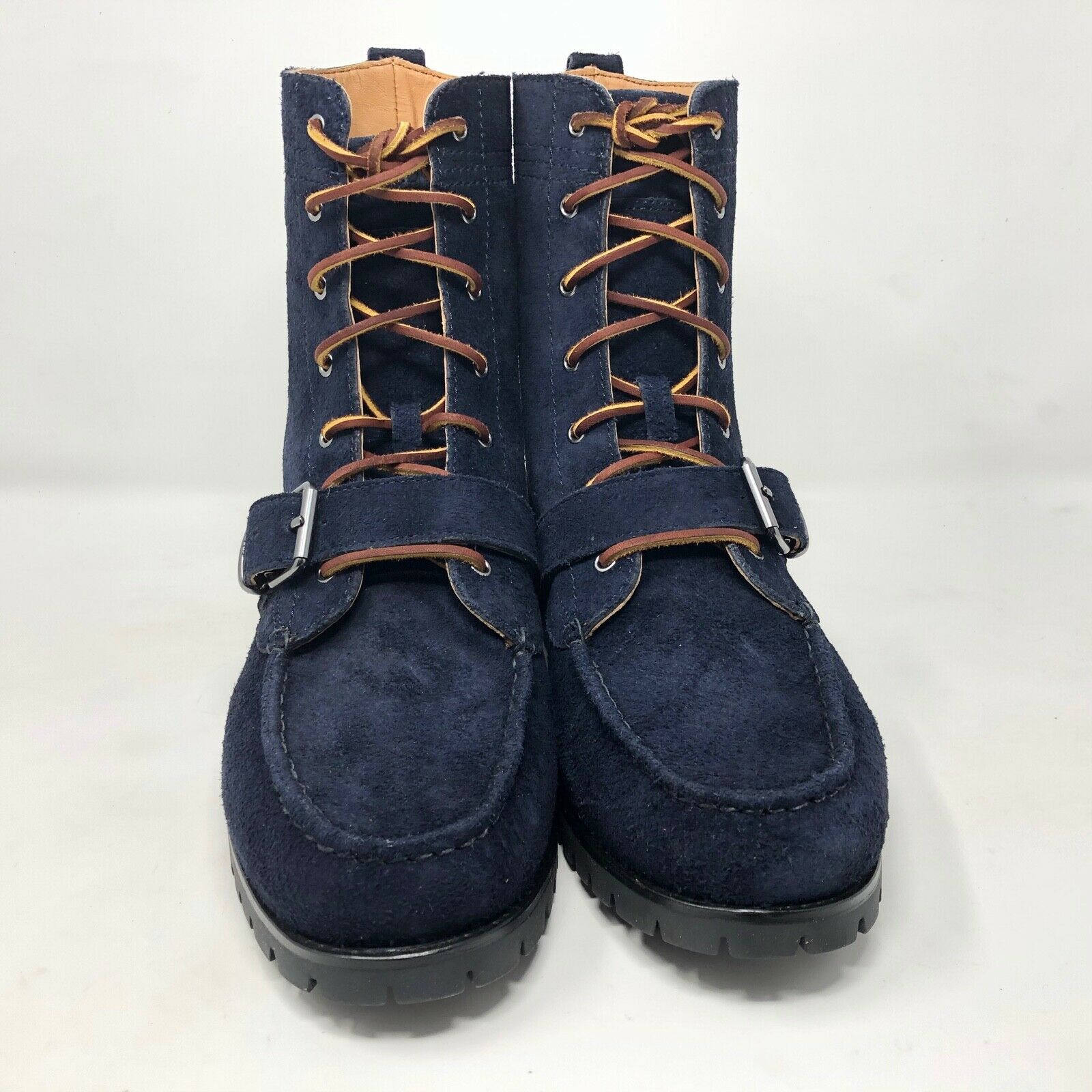 blue suede polo ranger boots