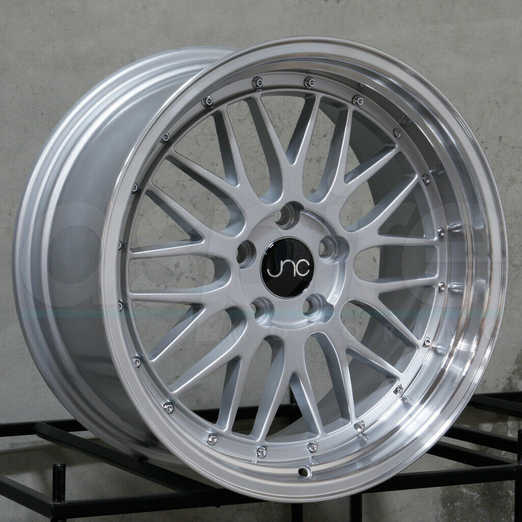 20x10 JNC 005 JNC005 5x120 25 Silver Machine Lip Wheel New set(4) - Wheels